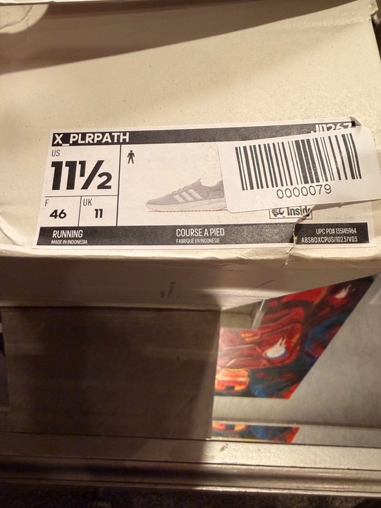 Adidas Men’s X_PLRPATH Light Gray and White Mesh 11.5M Running Sneakers - Picture 8 of 8